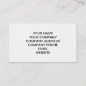 おもしろいで青い髭のグリッターの赤のストライプ 名刺 (裏面)