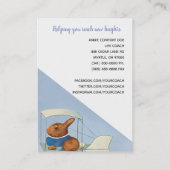 おもしろいで飛んでいるなウサギの生命コーチの名刺 名刺 (裏面)