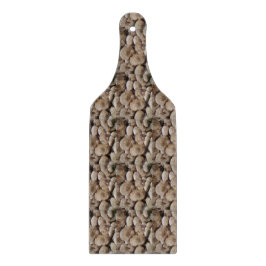 おもしろいで食べられる生ボタンキノコの写真 カッティングボード