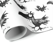 おもしろいで黒いカラスの芸術 ラッピングペーパー (ロールコーナー)