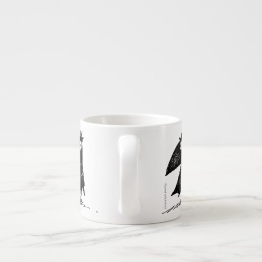 おもしろいで黒いカラス エスプレッソカップ (裏面)