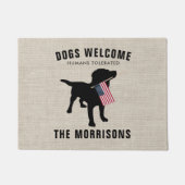 おもしろいで黒い実験室のイヌ科の名前のドアマット ドアマット (正面)