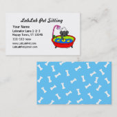 おもしろいで黒い実験室の漫画ペットモデル 名刺 (正面/裏面)