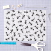 おもしろいで黒い蟻パターン 薄葉紙 (クラフト)