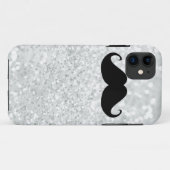 おもしろいで黒い髭およびきらきら光るな白の輝き Case-Mate iPhoneケース (裏面(横))