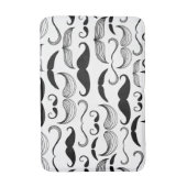 おもしろいで黒く及び白い髭のデザイン バスマット (正面縦)