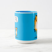 おもしろいで、かわいく大きい馬および小さい馬 ツートーンマグカップ (中央)