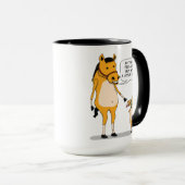 おもしろいで、かわいく大きい馬および小さい馬 マグカップ (正面右)