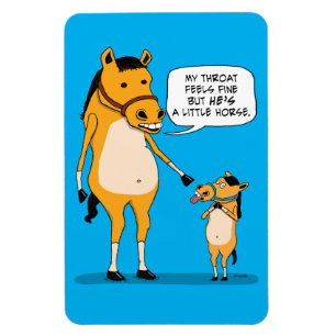 おもしろいで、かわいく大きい馬および小さい馬 マグネット