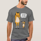 おもしろいで、かわいく大きい馬および小さい馬 Tシャツ (正面)
