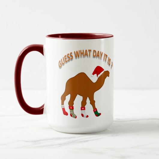 おもしろいとおもしろいクリスマス マグカップ (左)