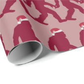 おもしろいとお洒落ビッグフットでRed Santa Hat Christmas ラッピングペーパー (ロールコーナー)