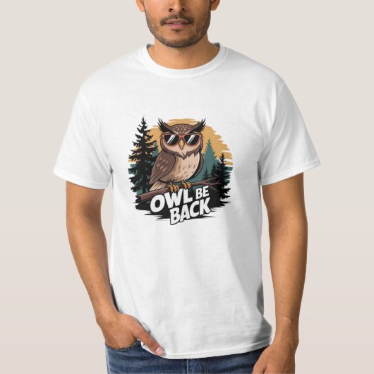 おもしろいとお洒落Owl Lover Graphics Tシャツ (正面)