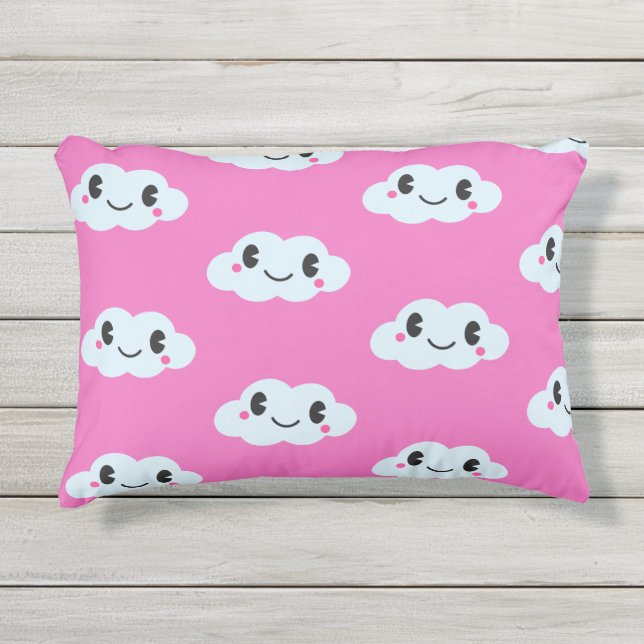 おもしろいとかわいいクラウドデザインで日常を楽しめる アウトドアクッション (正面)