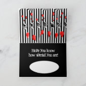 おもしろいとかわいらし白黒誕生日カード カード (内部)