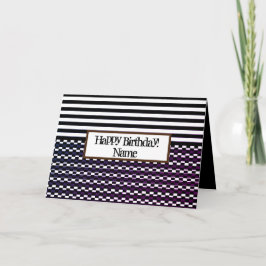 おもしろいとかわいらし白黒誕生日カード カード