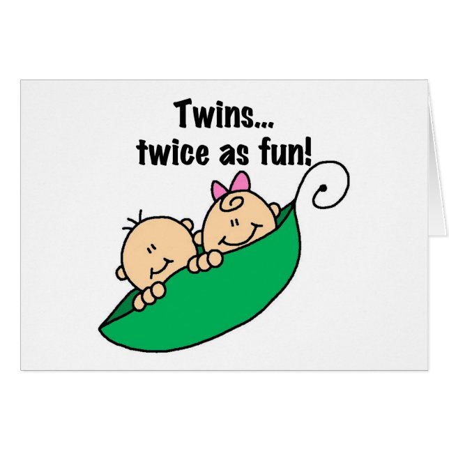 おもしろいとして二度エンドウ豆の鞘の双生児 (正面横)