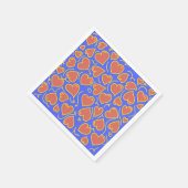 おもしろいとはっきりしたハートパターン スタンダードカクテルナプキン (角)