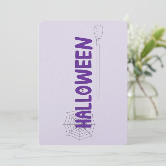 おもしろいとウィッチーパープルハロウィーンタイポグラフィアート シーズンカード (スタンド正面)