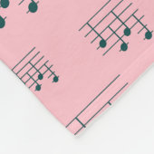 おもしろいとウクレレファンシーチューニングソングミュージックノート フリースブランケット (角)