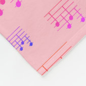 おもしろいとウクレレファンシーチューニングソングミュージックノート フリースブランケット (角)