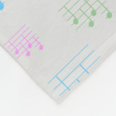 おもしろいとウクレレファンシーチューニングソングミュージックノート フリースブランケット (角)