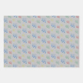 おもしろいとウクレレファンシーチューニングソングミュージックノート ラッピングペーパーシート (正面3)