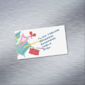 おもしろいとカラフルの音楽楽器 マグネット名刺 (インサイチュ)