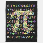 おもしろいとカラフルシャルボード – スタイルPi計算 フリースブランケット (正面)