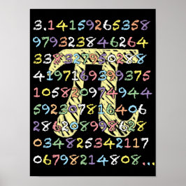 おもしろいとカラフルシャルボード – スタイルPi計算 ポスター