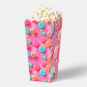 おもしろいとカラフルピンクとブルーの棒つきキャンデー フェイバーボックス (はじけた状態)