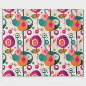 おもしろいとカラフル円 ラッピングペーパー (フラット)