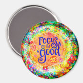 おもしろいとカラフル善に焦点を当てる マグネット (正面/裏面)