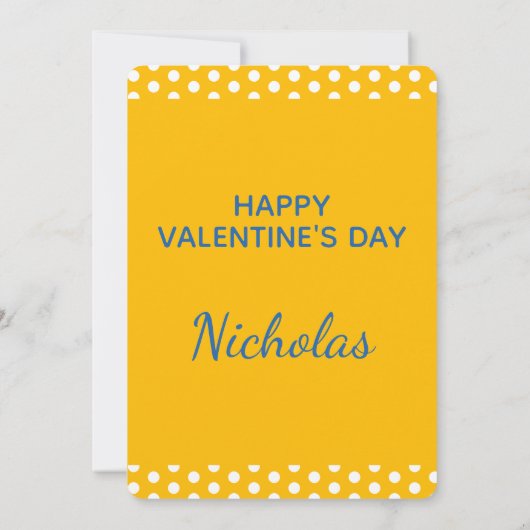 おもしろいとカラフル漫画のサボテン愛バレンタイン カード (裏面)