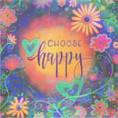 おもしろいとカラフル選択Happy勇気付けられる シール (正面)