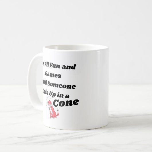 おもしろいとゲームは誰かまで…コーン コーヒーマグカップ (正面左)