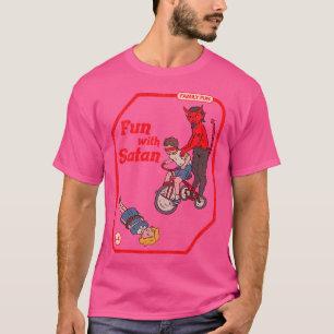 おもしろいとサタンヴィンテージ子供ゲームのホラーゴシックパンク Tシャツ