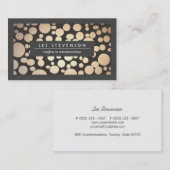 おもしろいとスタイリッシュ金ゴールドパタモダンーン 名刺 (正面/裏面)