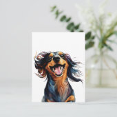 おもしろいとダッよくはしゃぐシュントデザイン ポストカード (スタンド正面)