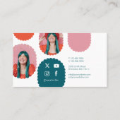 おもしろいとトレンディーソーシャルメディアガーリーフォトフレーム 名刺 (裏面)