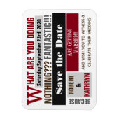 おもしろいとトレンディー「日付の保存」結婚の マグネット (縦)