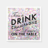 おもしろいとナプキ気のあるそぶりをしたン スタンダードカクテルナプキン (正面)