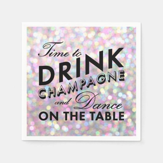 おもしろいとナプキ気のあるそぶりをしたン スタンダードカクテルナプキン (正面)