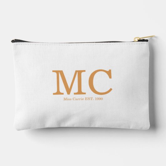 おもしろいとパーソナライズされた先生 アクセサリーポーチ (裏面)