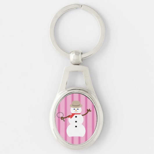 おもしろいとピファンシーンク雪だるま刑事 キーホルダー (正面)