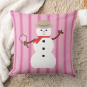 おもしろいとピファンシーンク雪だるま刑事 クッション (ブランケット)