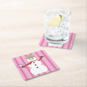 おもしろいとピファンシーンク雪だるま刑事 スクエアペーパーコースター (インサイチュ)