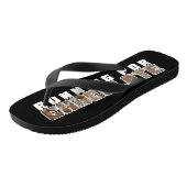 おもしろいとファンキーランニングチョコレート用文字デザイン ビーチサンダル (アングル)