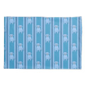 おもしろいとファンシーカスタマイズ可能なストライプの子犬 枕カバー (裏面)