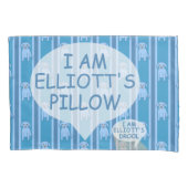 おもしろいとファンシーカスタマイズ可能なストライプの子犬 枕カバー (正面)